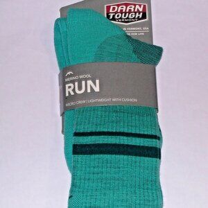 Darn Tough RUN Lightweight w/ Cushion Micro Crew Socks Women's Small Cyan